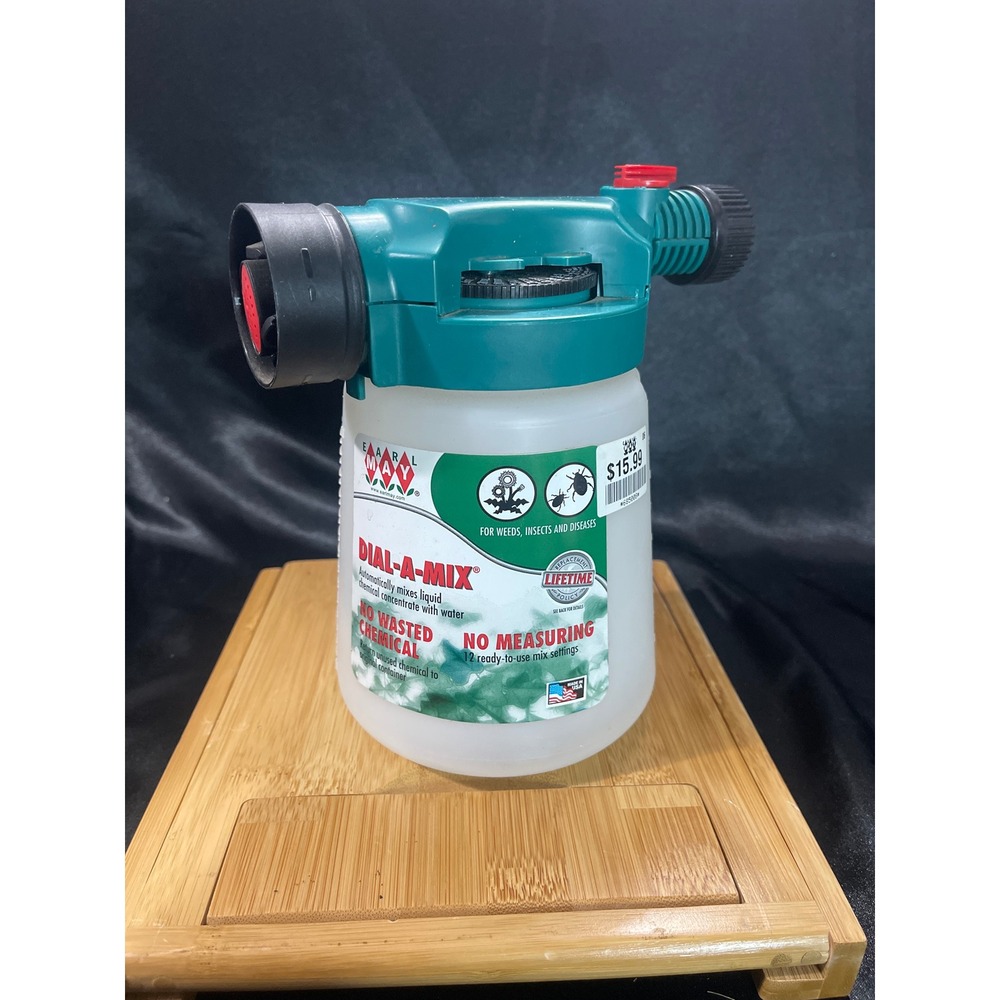 Earl May Dial-A-Mix Hose End Sprayer 499EM Green White 12‎ Mix Settings USA Made